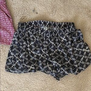 Silk printed shorts